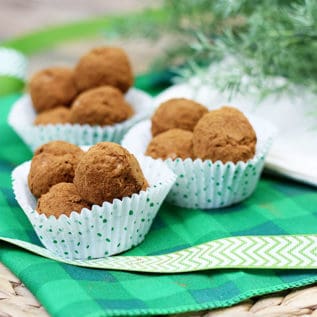 Irish Potatoes displayed in paper cupcake liners ready for a party