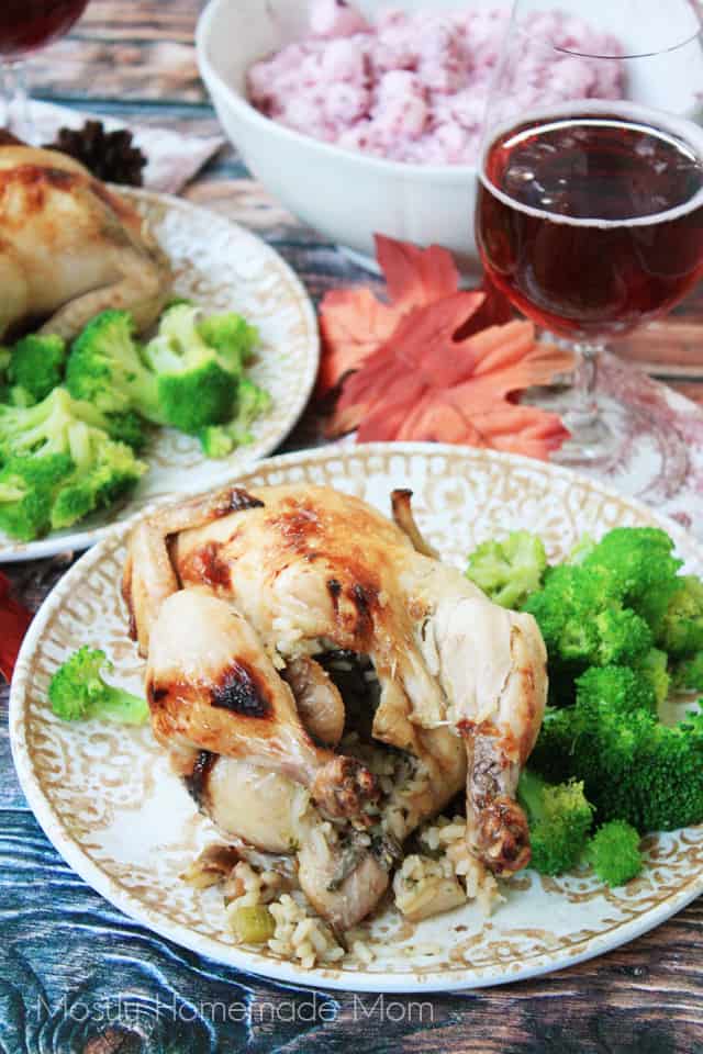 Cooking Cornish Hens with Wild Rice