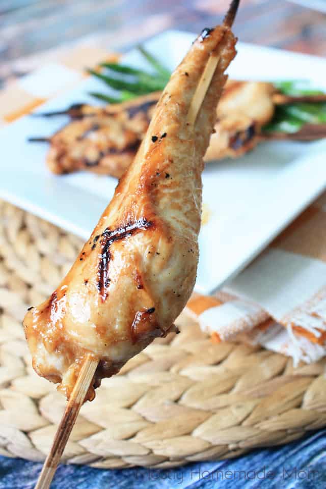 asian grilled chicken skewers recipe