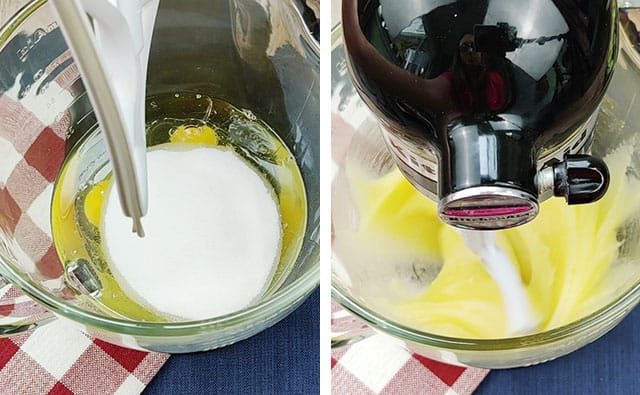 Blending wet ingredients in a stand mixer
