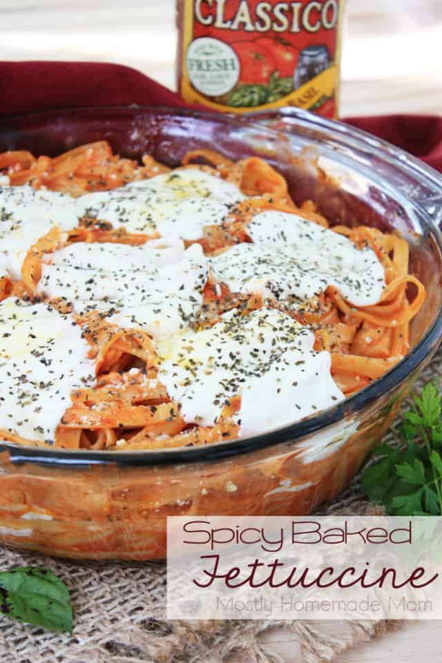Spicy Baked Fettuccine