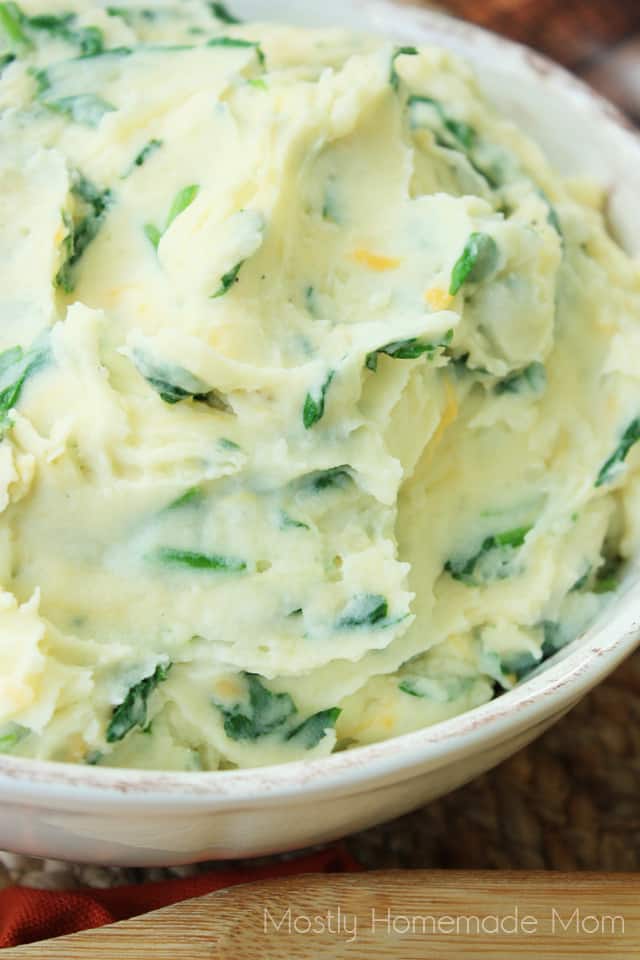 mashed potatoes with spinach