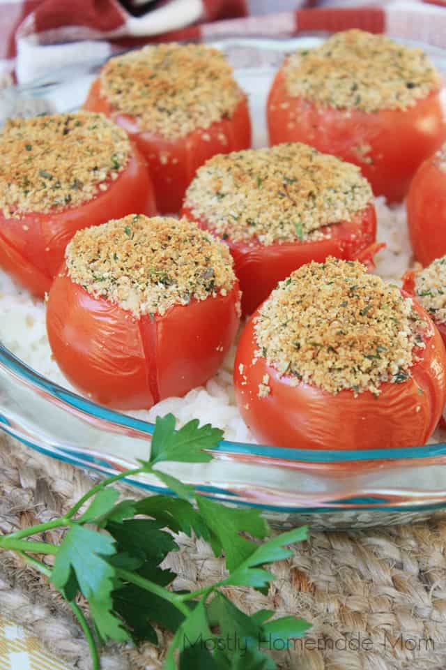 stuffed tomatoes and rice