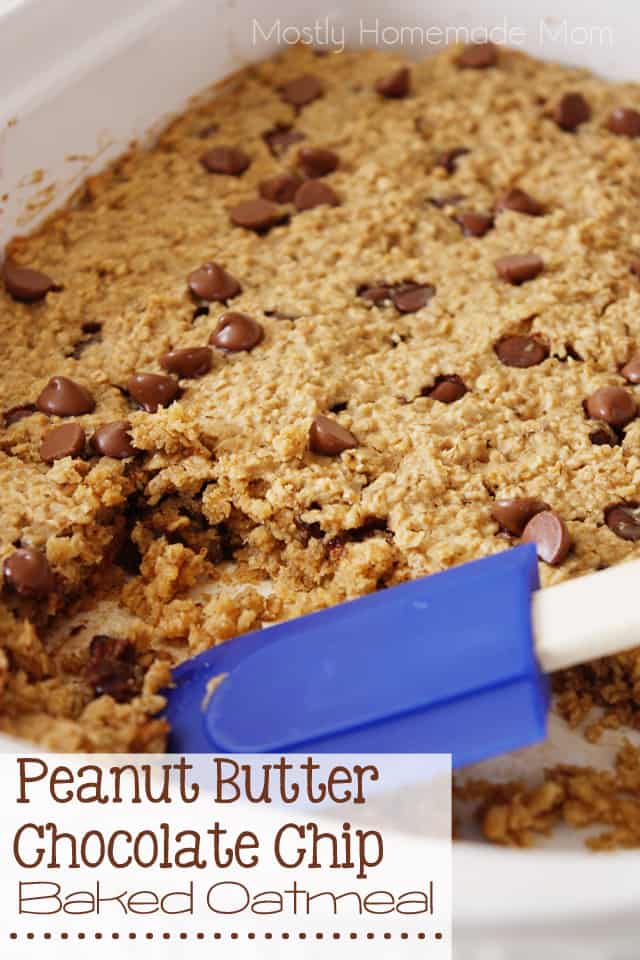 Peanut Butter Chocolate Chip Baked Oatmeal