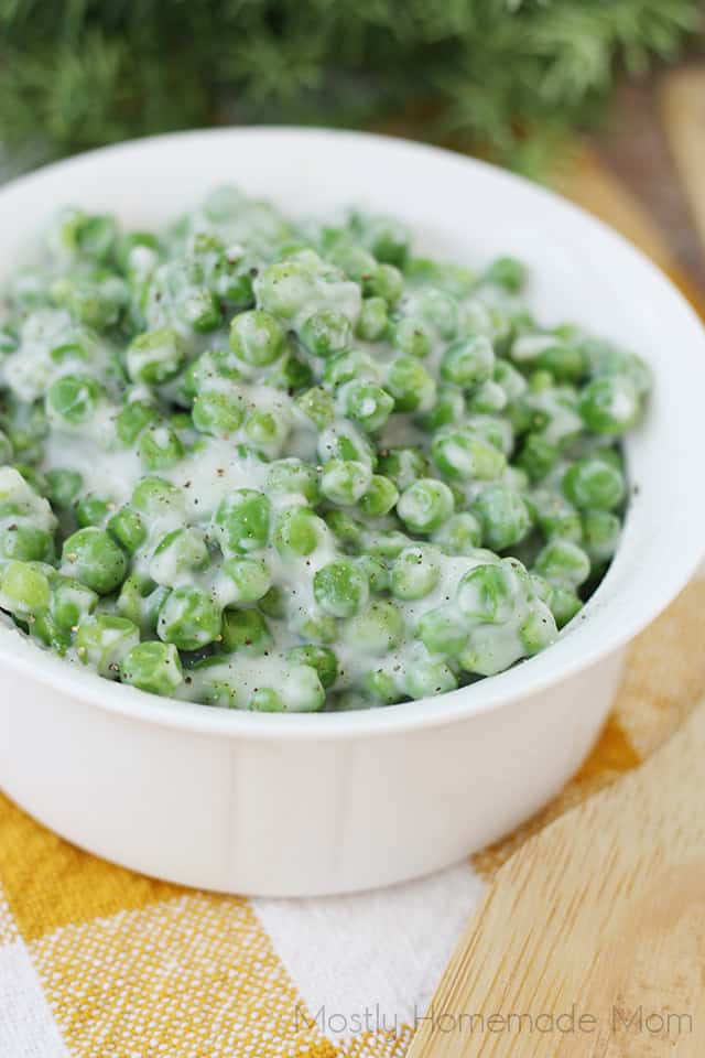 Creamed Peas - Mostly Homemade Mom