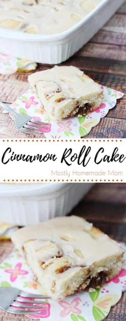 Cinnamon roll cake from scratch