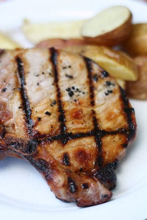 Grilled Bone In Pork Chops (VIDEO) - Mostly Homemade Mom