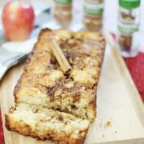 Apple Cinnamon Bread on a cutting board